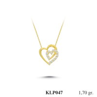  Gold Zircon Stone Necklace 1,632 gr 