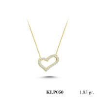  Gold Zircon Stone Necklace 1,7568 gr 
