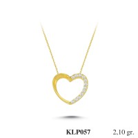  Gold Zircon Stone Necklace 2,016 gr 