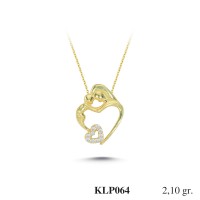  Gold Zircon Stone Necklace 2,016 gr 