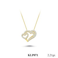  Gold Zircon Stone Necklace 2,1216 gr 