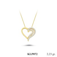  Gold Zircon Stone Necklace 2,1408 gr 