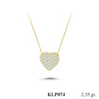  Gold Zircon Stone Necklace 2,256 gr 