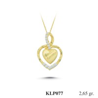  Gold Zircon Stone Necklace 2,544 gr 