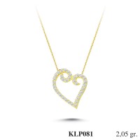  Gold Zircon Stone Necklace 1,968 gr 