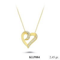  Gold Zircon Stone Necklace 2,352 gr 