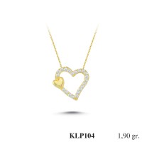  Gold Zircon Stone Necklace 1,824 gr 