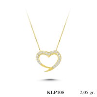  Gold Zircon Stone Necklace 1,968 gr 