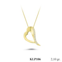  Gold Zircon Stone Necklace 2,016 gr 