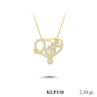 Gold Zircon Stone Necklace 2,112 gr 