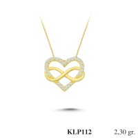  Gold Zircon Stone Necklace 2,208 gr 