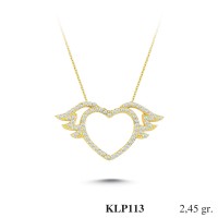  Gold Zircon Stone Necklace 2,352 gr 