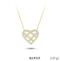  Gold Zircon Stone Necklace 2,3328 gr 