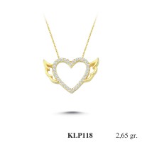  Gold Zircon Stone Necklace 2,544 gr 