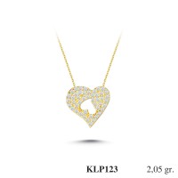  Gold Zircon Stone Necklace 1,968 gr 