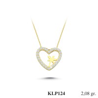  Gold Zircon Stone Necklace 1,9968 gr 