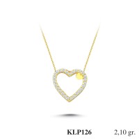  Gold Zircon Stone Necklace 2,016 gr 
