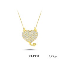  Gold Zircon Stone Necklace 3,312 gr 