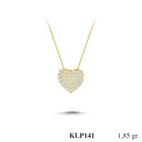  Gold Zircon Stone Necklace 1,776 gr 