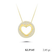  Gold Zircon Stone Necklace 2,736 gr 