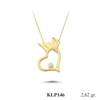  Gold Zircon Stone Necklace 2,5152 gr 
