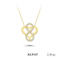  Gold Zircon Stone Necklace 2,2656 gr 
