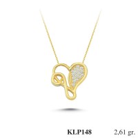  Gold Zircon Stone Necklace 2,5056 gr 