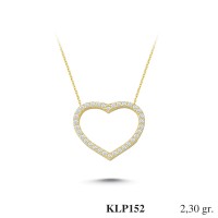  Gold Zircon Stone Necklace 2,208 gr 