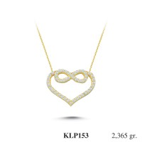  Gold Zircon Stone Necklace 2,2656 gr 