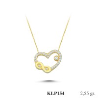  Gold Zircon Stone Necklace 2,448 gr 
