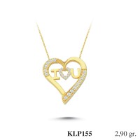  Gold Zircon Stone Necklace 2,784 gr 