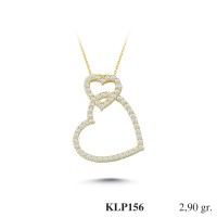  Gold Zircon Stone Necklace 2,784 gr 