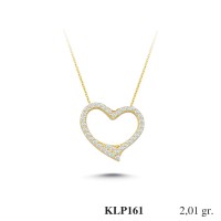 Gold Zircon Stone Necklace 1,9296 gr 