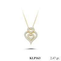  Gold Zircon Stone Necklace 2,3712 gr 