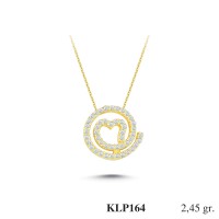  Gold Zircon Stone Necklace 2,352 gr 