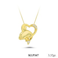  Gold Zircon Stone Necklace 3,1872 gr 