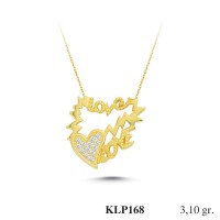  Gold Zircon Stone Necklace 2,976 gr 
