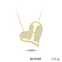  Gold Zircon Stone Necklace 3,408 gr 