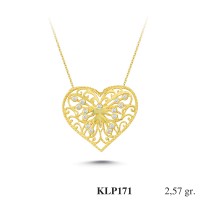  Gold Zircon Stone Necklace 2,4672 gr 