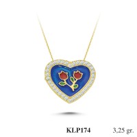  Gold Zircon Stone Necklace 3,12 gr 