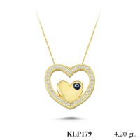  Gold Zircon Stone Necklace 4,032 gr 