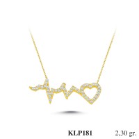  Gold Zircon Stone Necklace 2,208 gr 