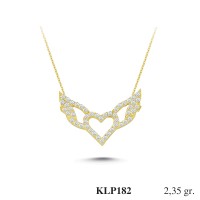  Gold Zircon Stone Necklace 2,256 gr 