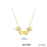  Gold Zircon Stone Necklace 2,208 gr 