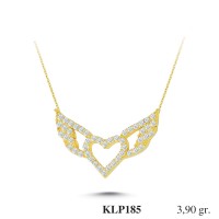  Gold Zircon Stone Necklace 3,744 gr 