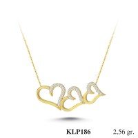  Gold Zircon Stone Necklace 2,4576 gr 