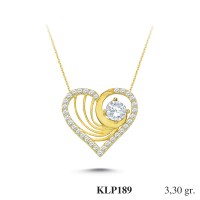  Gold Zircon Stone Necklace 3,168 gr 