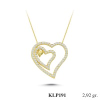  Gold Zircon Stone Necklace 2,8032 gr 