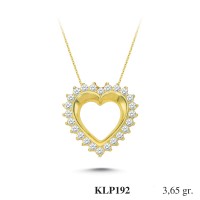  Gold Zircon Stone Necklace 3,504 gr 