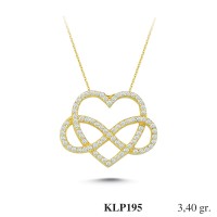  Gold Zircon Stone Necklace 3,264 gr 